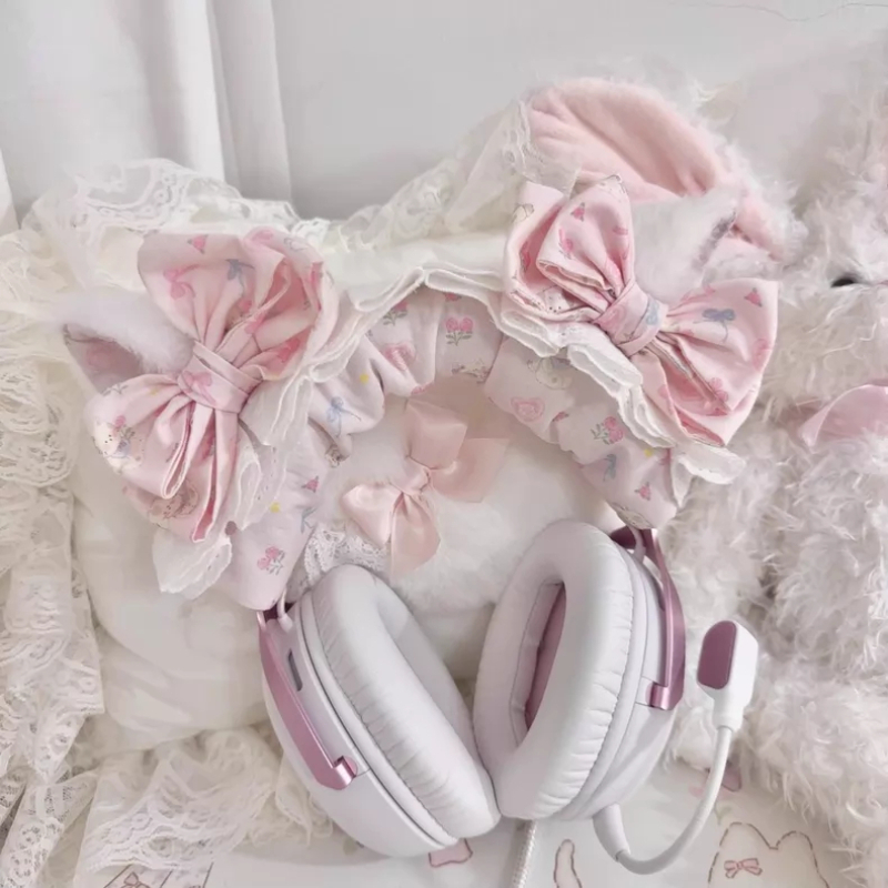 Ruffled Edge Lace Head Mounted - Gaming Accessories Rack 评论和价格