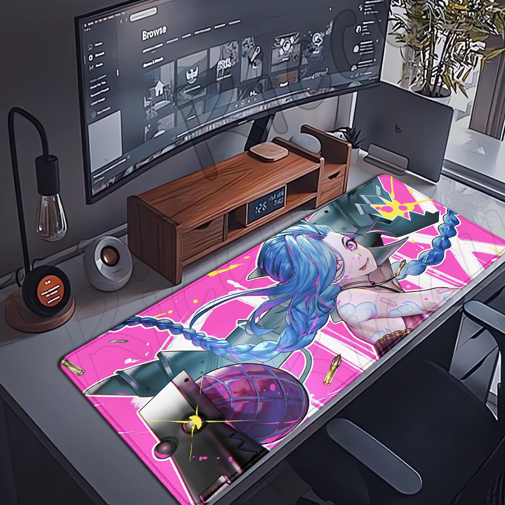 Hot Anime LOL Arcane Mousepad  - Jinx Gaming Accessories 评论和价格