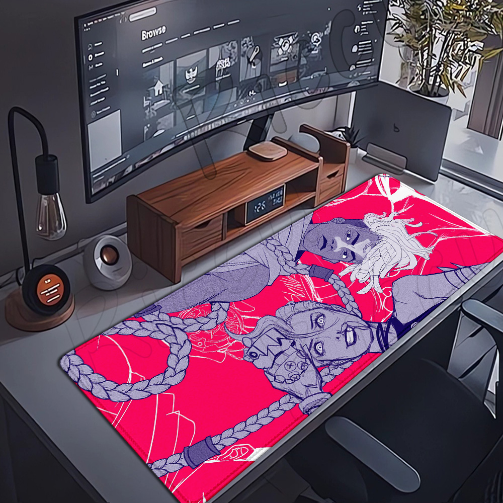 Hot Anime LOL Arcane Mousepad  - Jinx Gaming Accessories 评论和价格