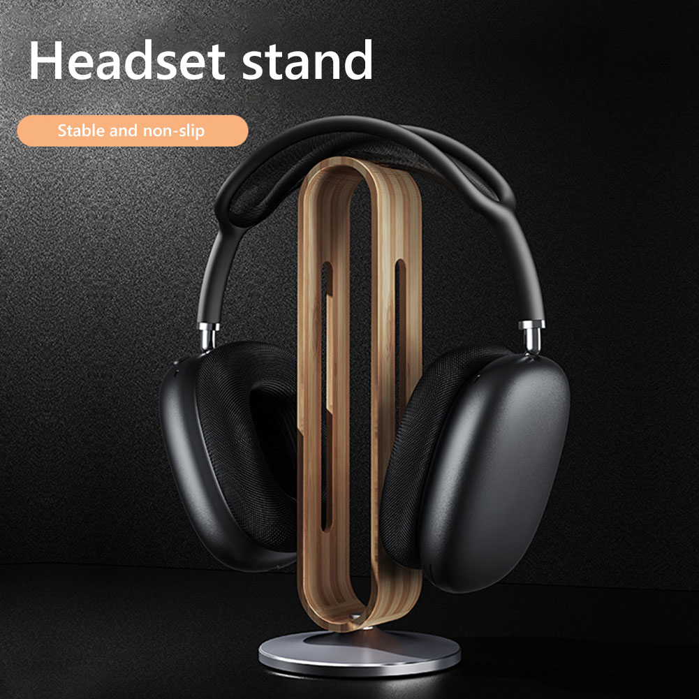 Bamboo Wood Headphone Stand De - Gaming Accessories Rack 评论和价格