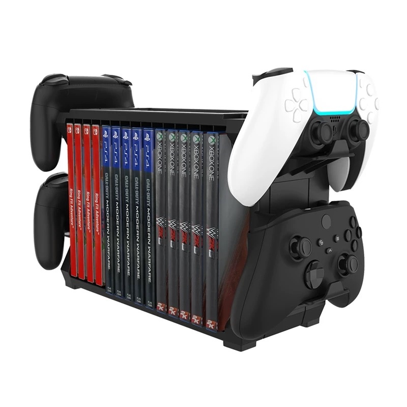 Game Storage Rack with Control - Gaming Accessories Rack 评论和价格