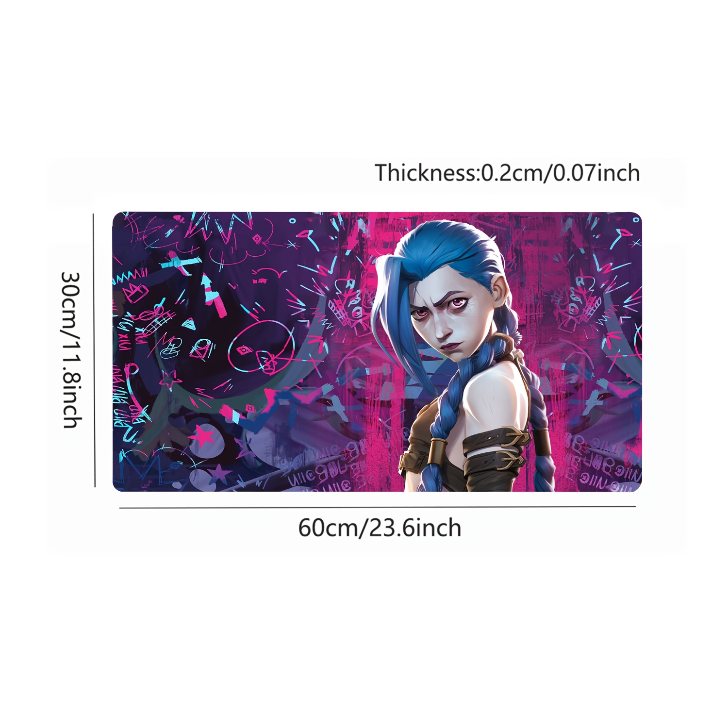 Large Anime Gaming Mouse Pad J - Jinx Gaming Accessories 评论和价格