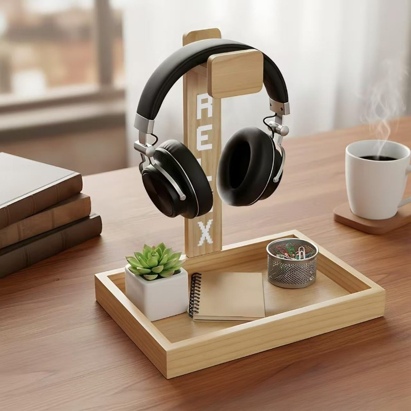 Wooden Gaming Headset Stand, D - Gaming Accessories Rack 评论和价格