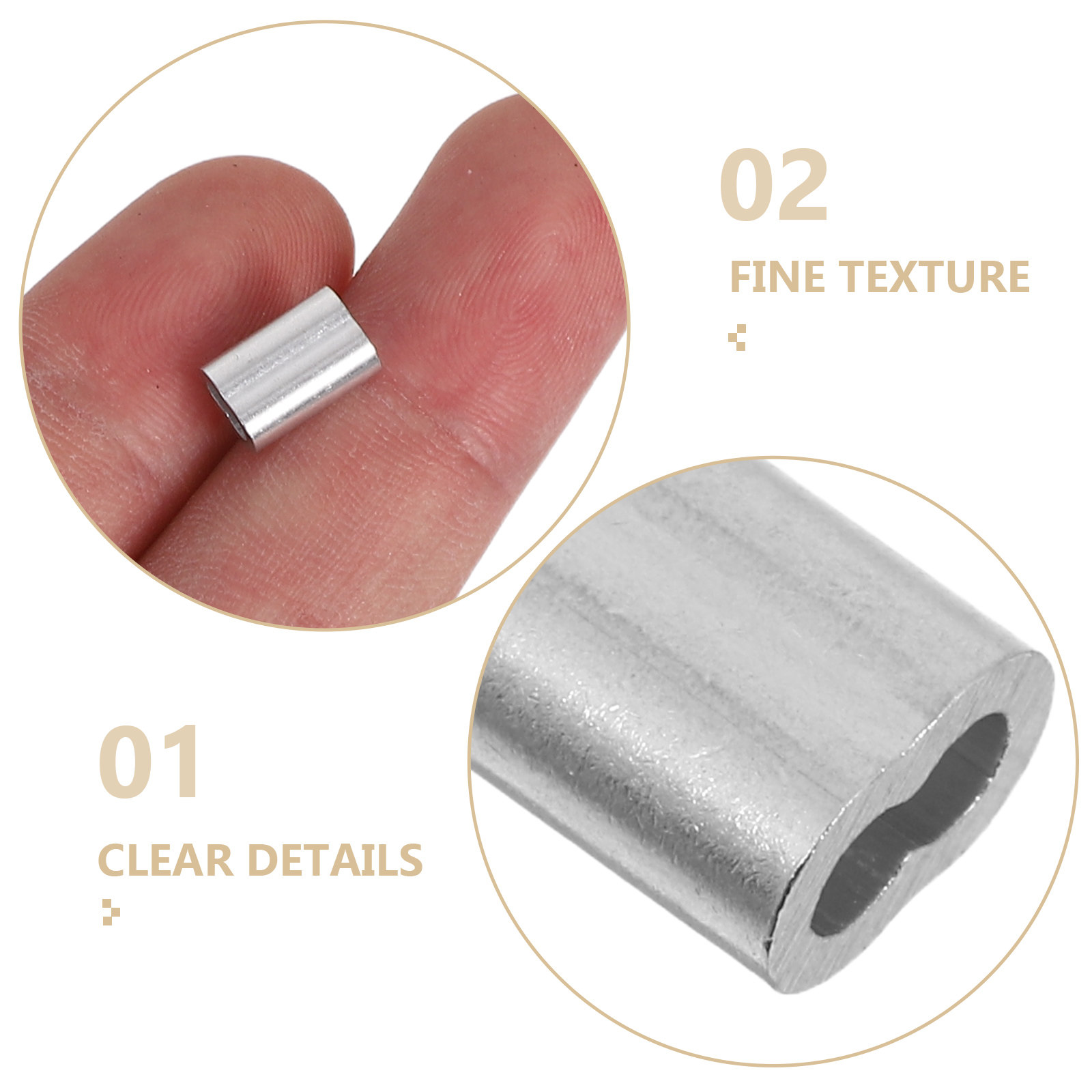 200Pcs Aluminum Crimping Loop  - Sleeved Cable Kit 评论和价格